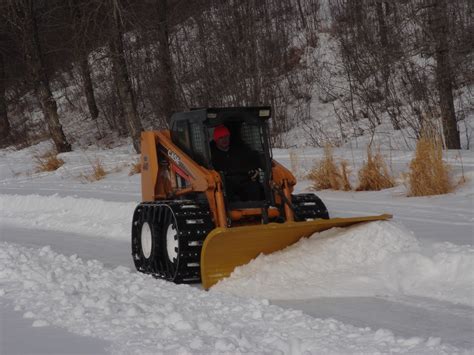 skid steer over the tire track